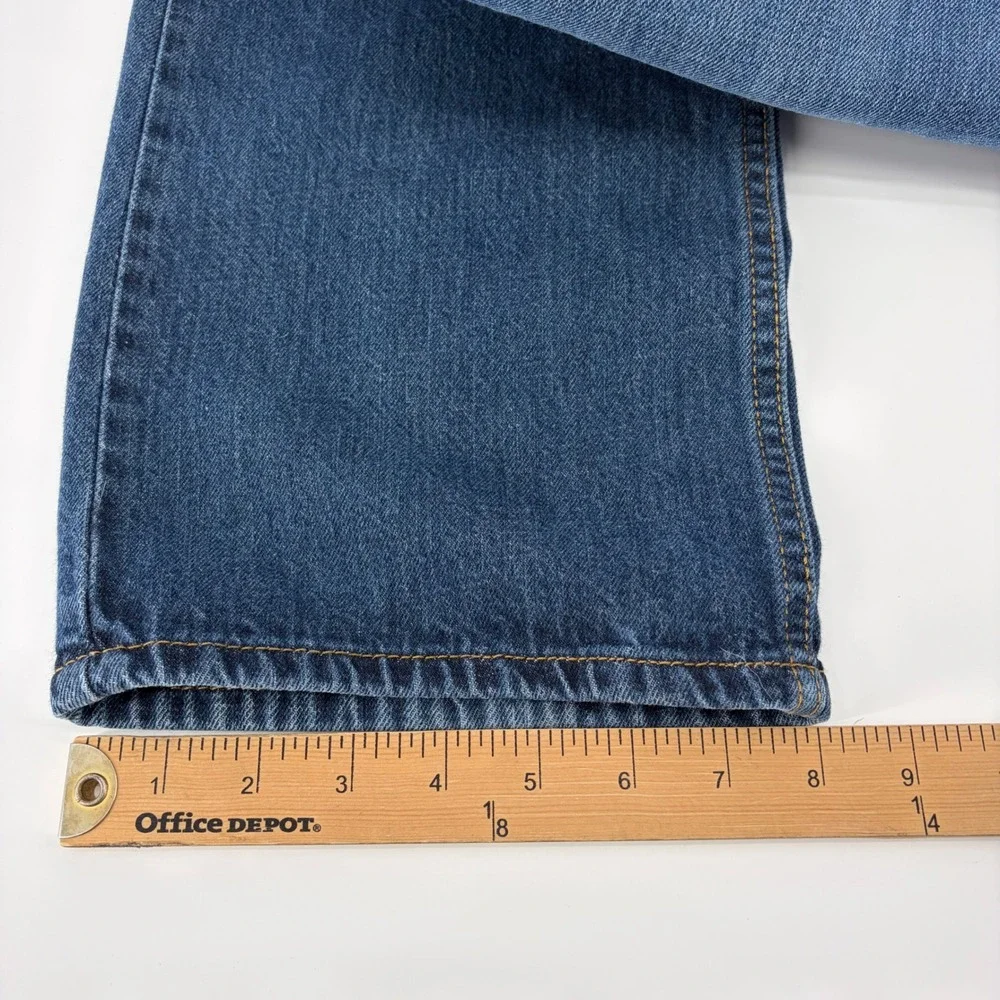 Vintage Levis 514 Straight Fit Mens Jeans Blue Denim Medium Wash 34x30